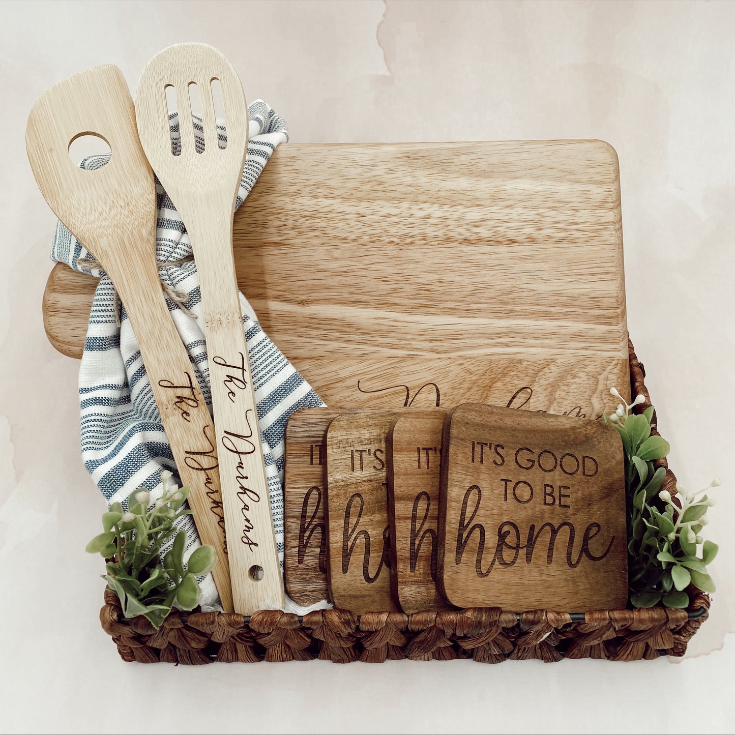 Square Wood Coasters (Set of 4)