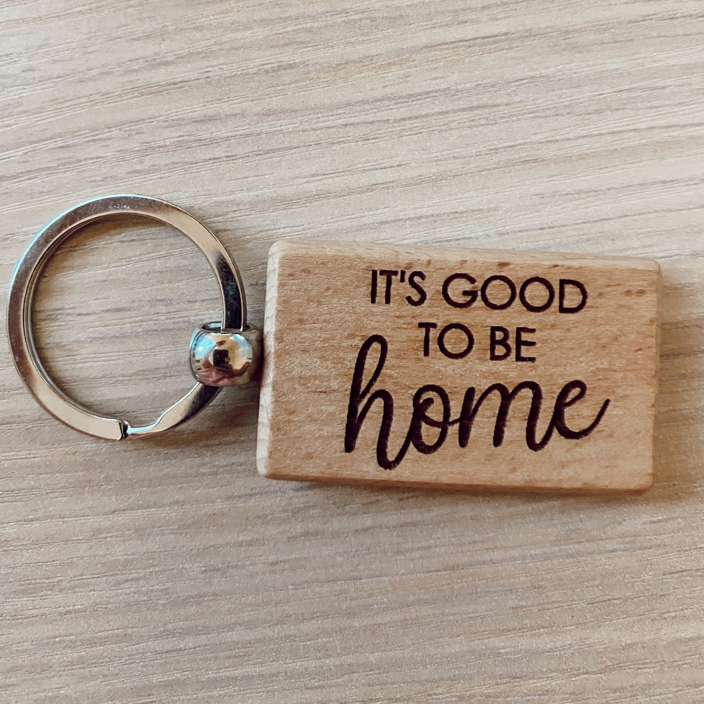 Light Wood Keychain