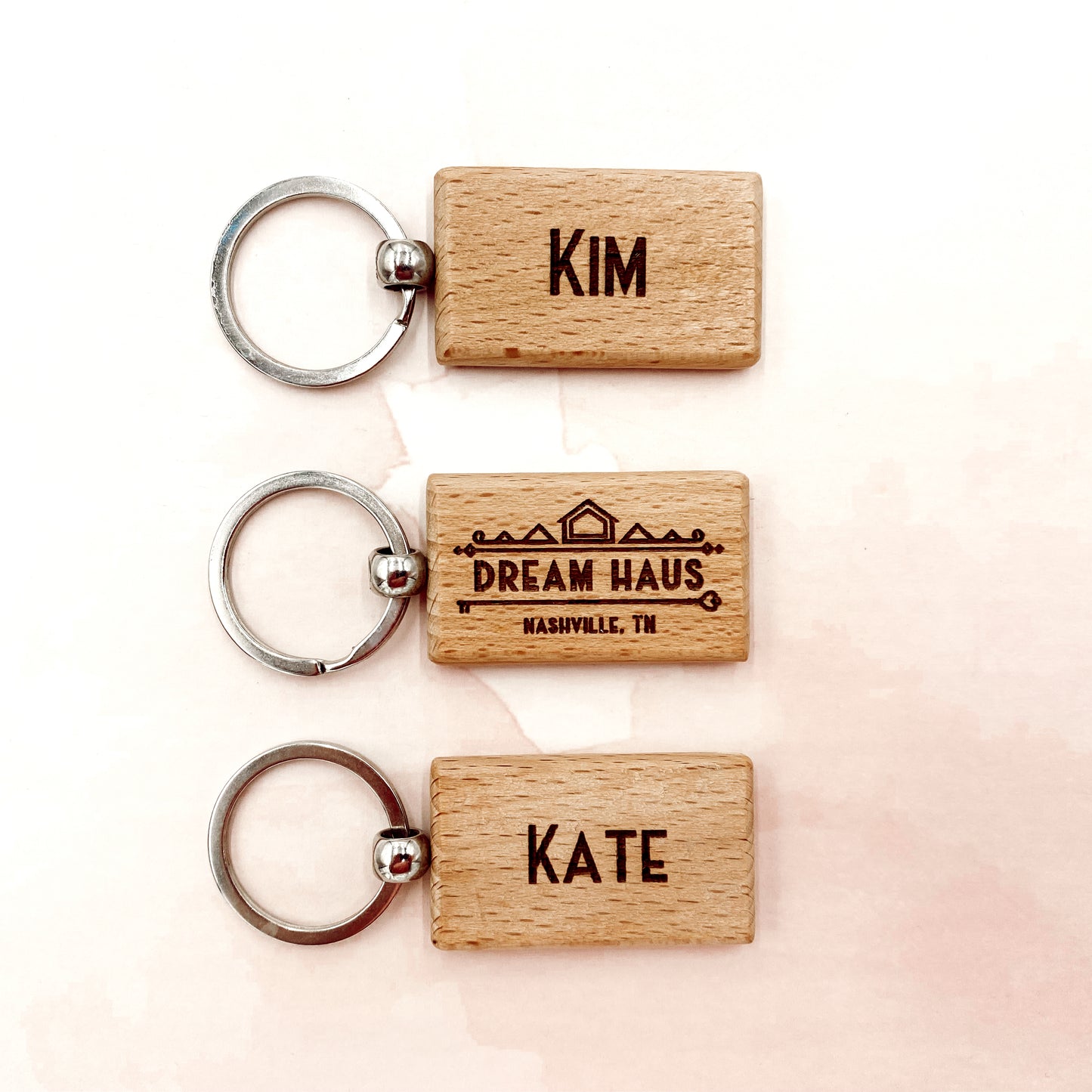 Light Wood Keychain