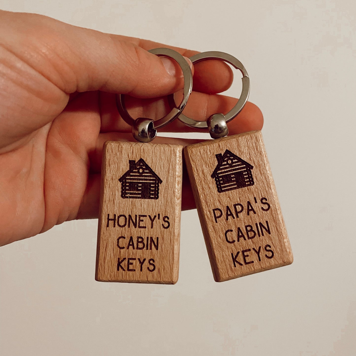 Light Wood Keychain