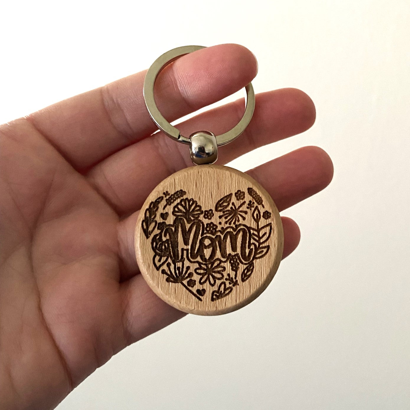 Light Wood Keychain