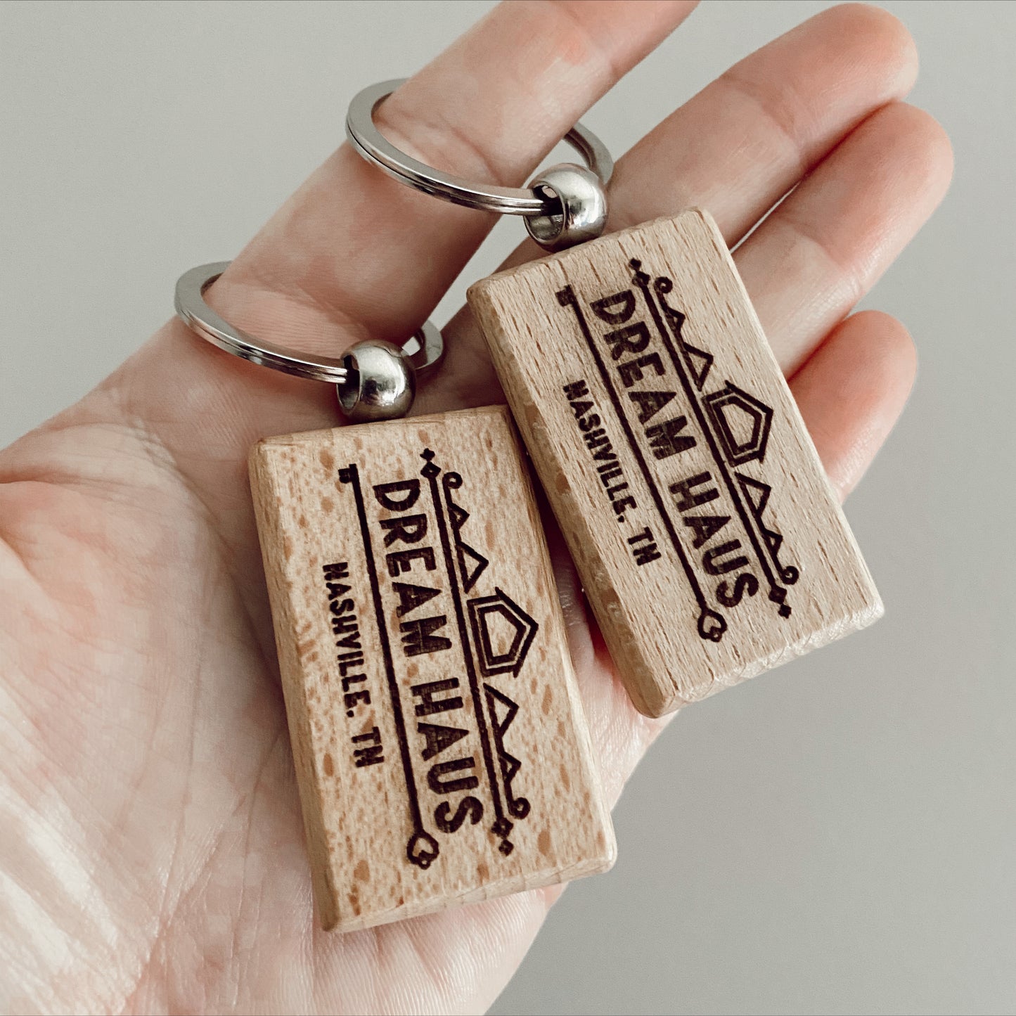 Light Wood Keychain