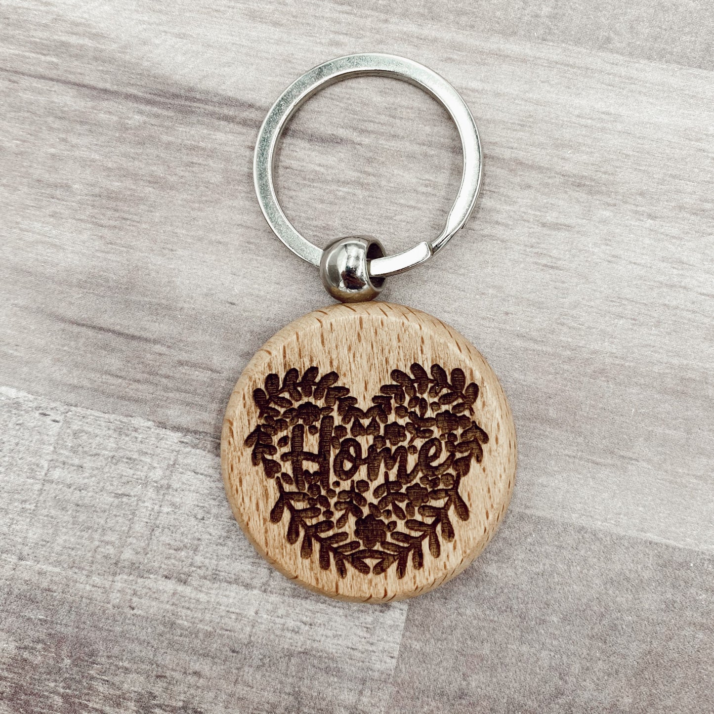 Light Wood Keychain