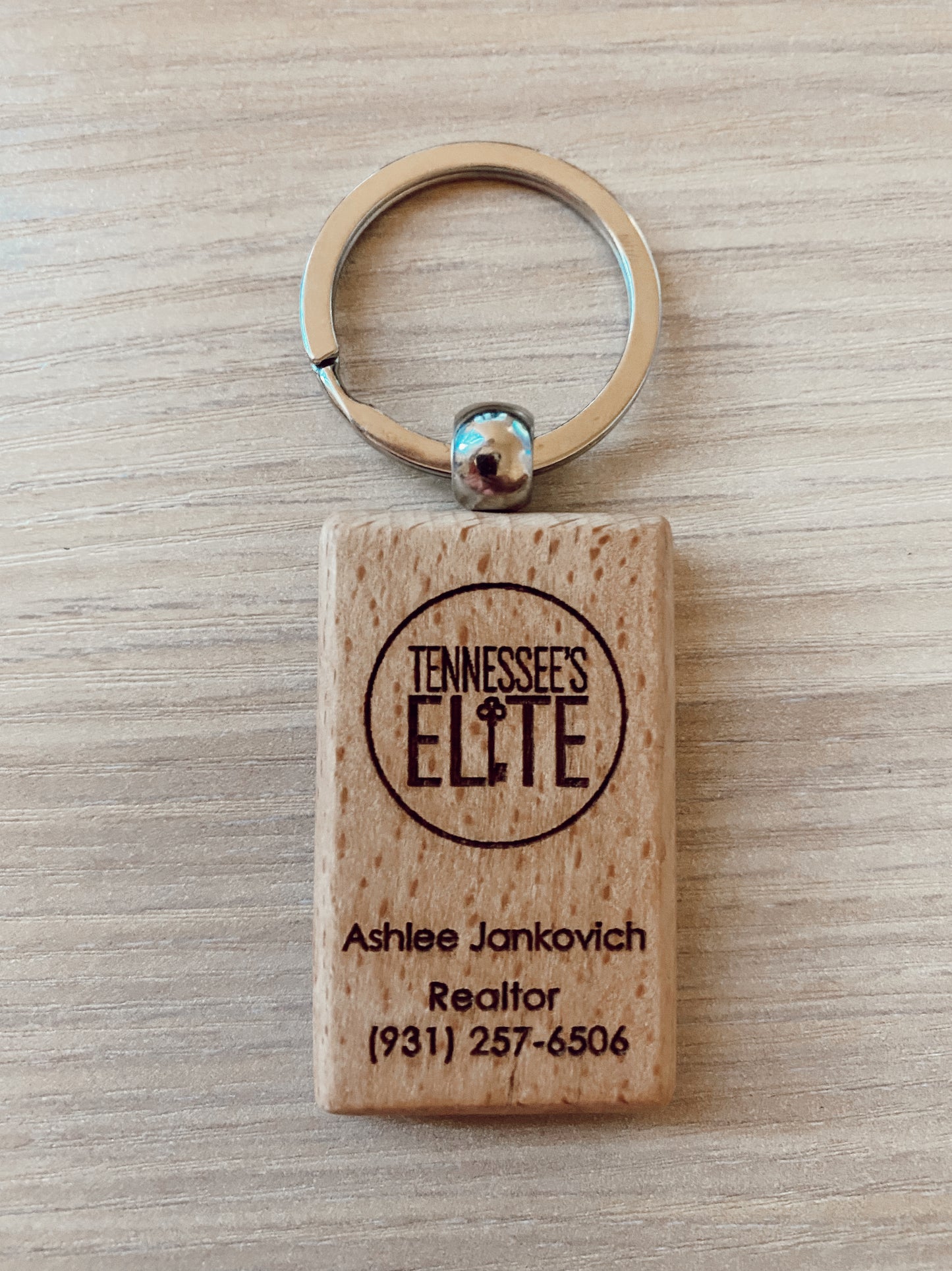 Light Wood Keychain