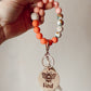 Silicone Bead Wristlet with Engraved Pendant